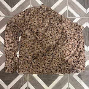 SHEIN Leopard Print One Shoulder Long Sleeve Top size M